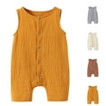 thumbnail image 1 of Avtoify Toddler Rompers, Toddler Onesie Newborn Climbing Short Sleeve Thin Ha Fart, 1 of 4