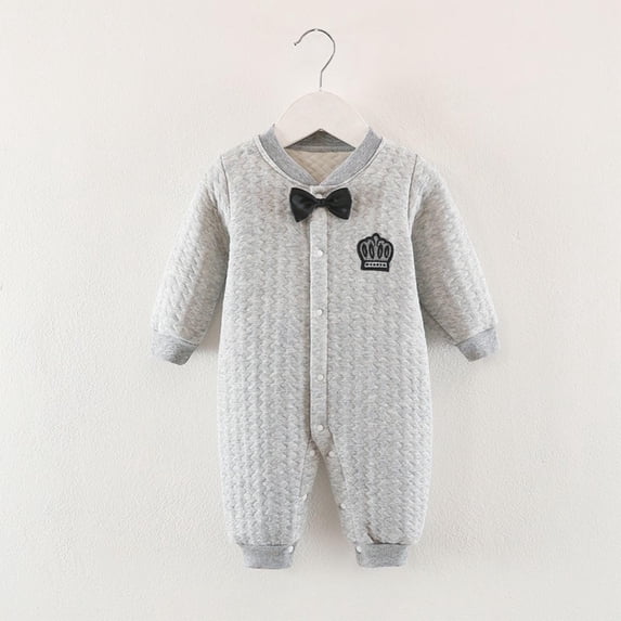 Avtoify Toddler Rompers, Toddler Toddler Boys Long Sleeve Jumpsuit Warm Toddler Jumpsuit Pajamas
