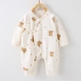 thumbnail image 1 of Avtoify Toddler Rompers, Toddler Toddler Girls Boys Long Sleeve Printed Color T-Shirt Round Neck Jumpsuit Romper, 1 of 3