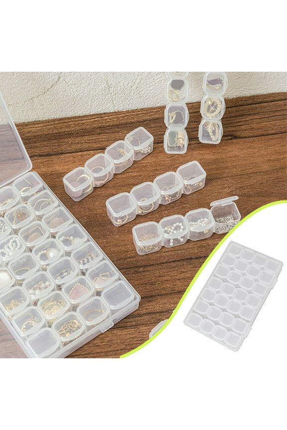 Transparent Partition Assembly Jewelry Storage Box, Earring Ring Partition Assembly Jewelry Box, Jewelry Box Storage Box, Jewelry Partition Portable Sorting Box A