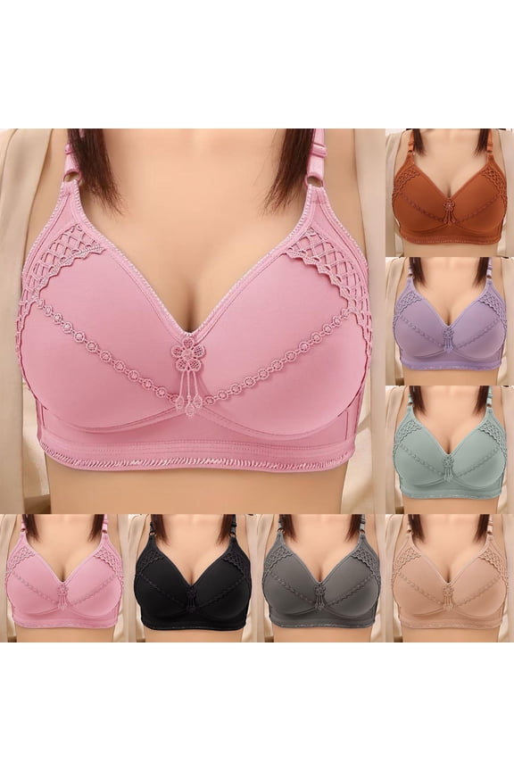 Woman Color and Steel Summer Womens Dressy Casual Bras Ruffled Breathable Bras