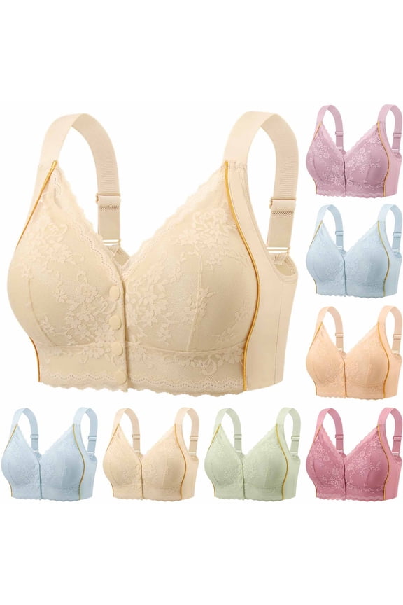 Woman Color and Steel Summer Womens Dressy Casual Bras Ruffled Breathable Bras