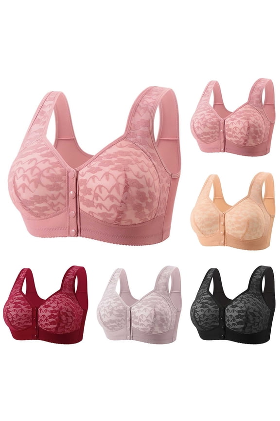 Woman Color and Steel Summer Womens Dressy Casual Bras Ruffled Breathable Bras