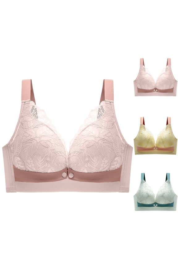Women Lace Strapless Front Buckle Bra Summer Womens Bras Postpartum Nursing Support
