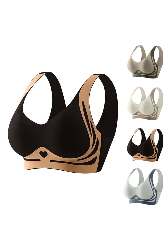 Women Print Bra Summer Bras for Women Large Size Non Adjustable Strap Wirefree Wear