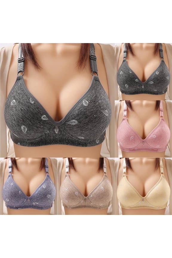 Women Senior Mom Bra Summer Womens Bras Wirefree Thin Large Bust Soft Support Wear
