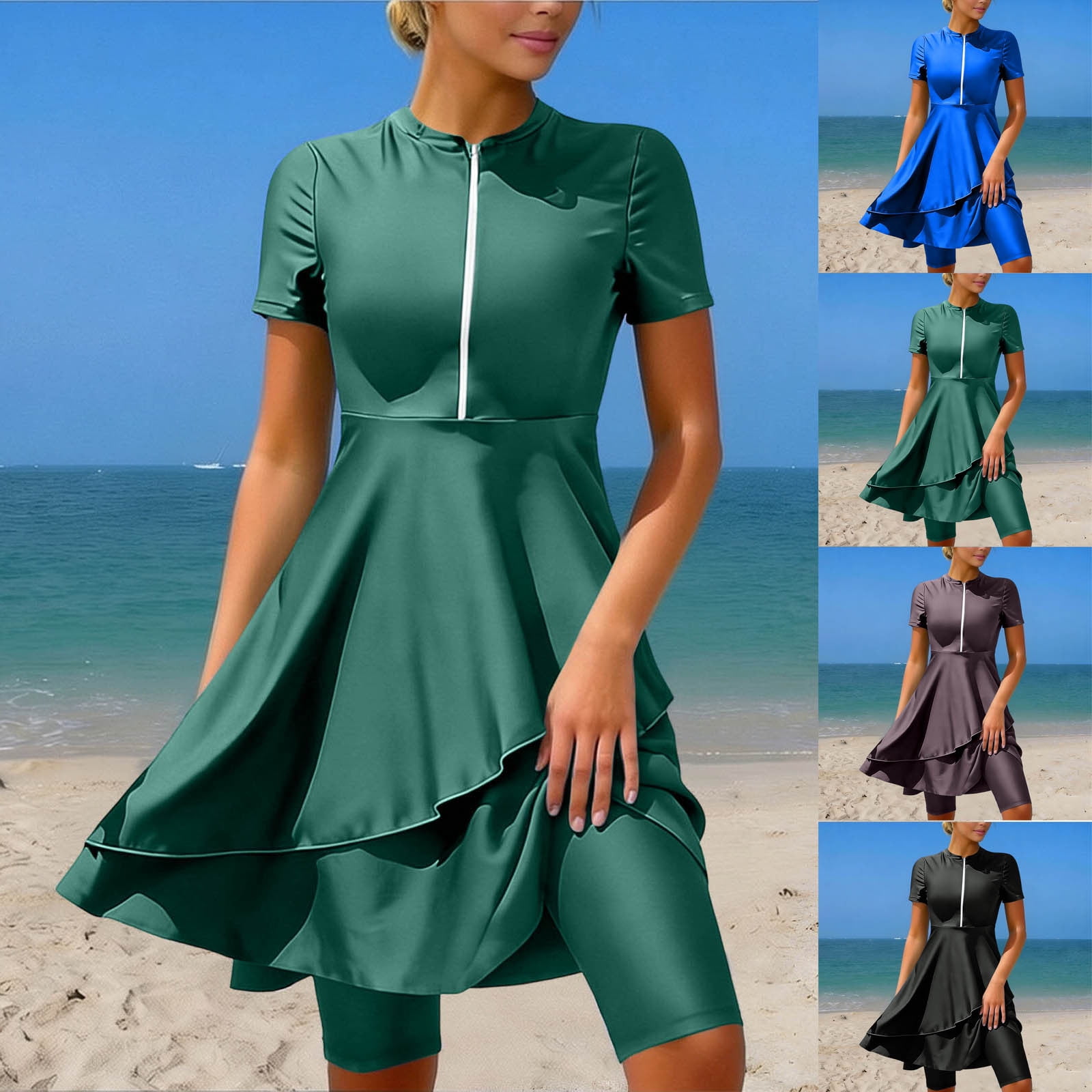 Avtoify Women Solid Color Backless Strap Summer Swim for Bikini ...