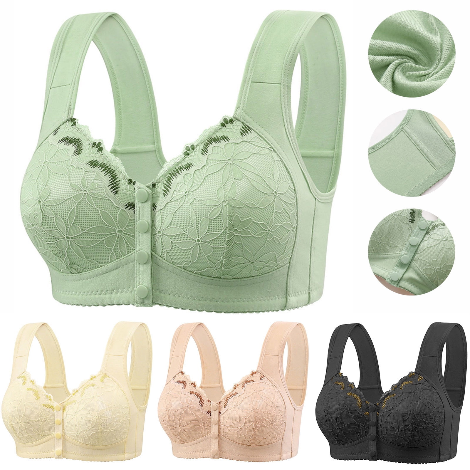 Solid Color Bra Avtoify Women Solid Color Bra Summer Bras for Women Large Wide Strap ...