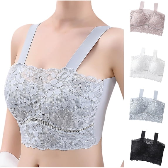 Avtoify Women Solid Color Bra Summer Womens Bras Underwire Lace Padded Camisole Daily Wear
