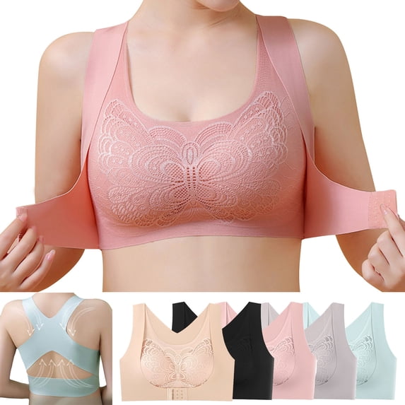 Avtoify Women Suspender Sports Bra Summer Bras for Women Shock Proof Lace Side Buckle Yoga Wear