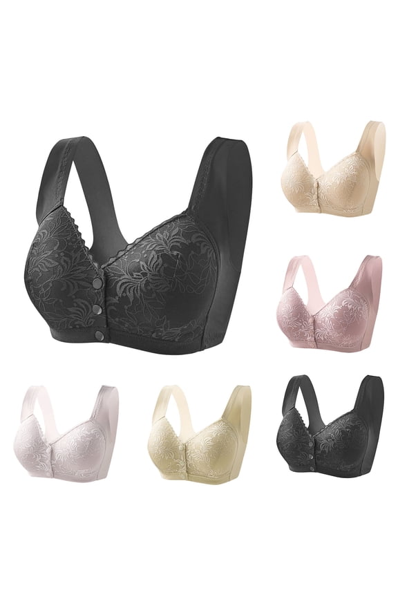 Women's Ladies Plus Size Seamless Ice Silk Summer Bras for Women without Rims Ruffled Bra