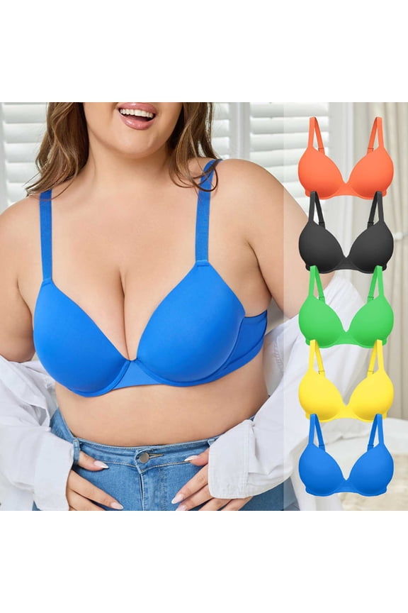 Women's Large Size Bra Big Chest Ruffled Summer Womens Bras top Droop-proof Adjustable Bra