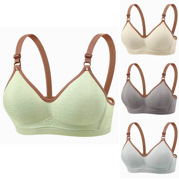 Avtoify Women's Small Chest Gathered Bra Summer Womens Bras Japanese Style Thin No Steel Rings Breathable Matching