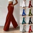thumbnail image 1 of Avtoify Womens Pants Dressy Casual Solid Elastic Waist Sweat Side Pockets Relaxed, 1 of 9