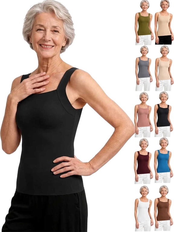 Avulea'S Built In Comfort Bra Tanktop Original - Bust Lifting, Back Smoothing, Breathable & Lightweight, Soft Comfort Fit
