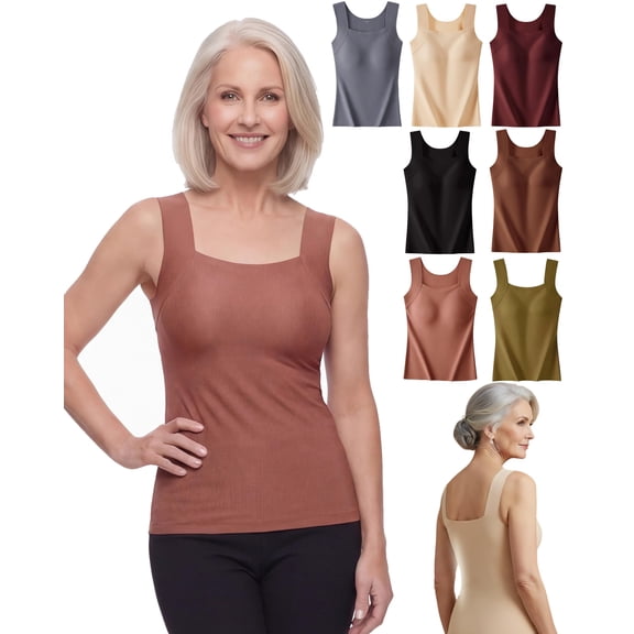 Avulea's Built in Comfort Bra Tank Tops for Women, Seamless Shaper Tank Tops No Underwire, No Tight Band, No Straps that Dig or Slip