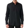 thumbnail image 1 of Avva Men's 100% Cotton, Regular Fit, Long Sleeve, Classic Collar, Burning Oxford Shirt, X-Large, Black, 1 of 7
