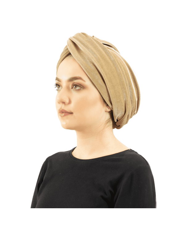 Cream Reversible Full Head Hair Scarf Wrap, Cord Velvet Turban, Headcover Head Wrap for Women, Self-tie hijab , Best Gift for Mom, Chemo Gift Idea, Mothers Day Gifts