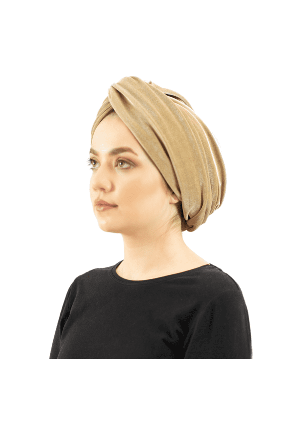 Cream Reversible Full Head Hair Scarf Wrap, Cord Velvet Turban, Headcover Head Wrap for Women, Self-tie hijab , Best Gift for Mom, Chemo Gift Idea, Mothers Day Gifts