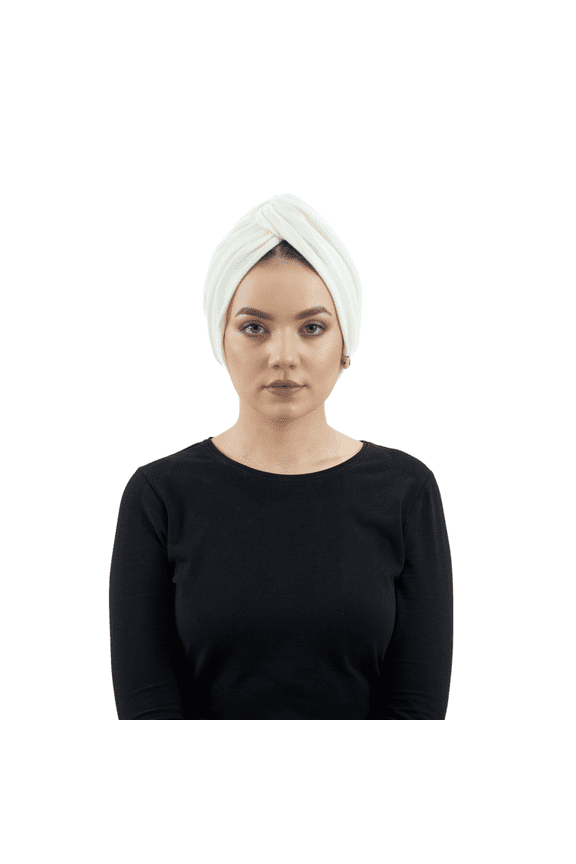 White Reversible Full Head Hair Scarf Wrap, Cord Velvet Turban, Headcover Head Wrap for Women, Self-tie hijab , Best Gift for Mom, Chemo Gift Idea, Mothers Day Gifts