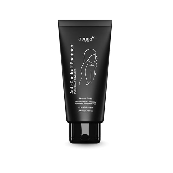 Avyya Pure Scalp Advanced Anti-Dandruff Shampoo | With Climbazole, Neem and Tea Tree | Helps Reduce Flakes and Calm Scalp | Sulfate-Free, Dermat Tested, Plant-Based Formula 6.76 fl oz