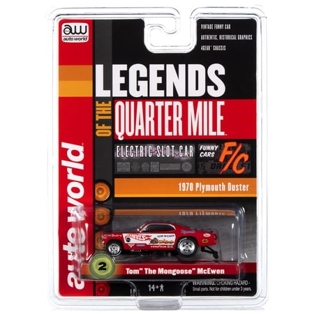 Aw Legends Sc356 R25 Slot Car 1970 Plymouth Duster Tom The Mongoose Mcewen