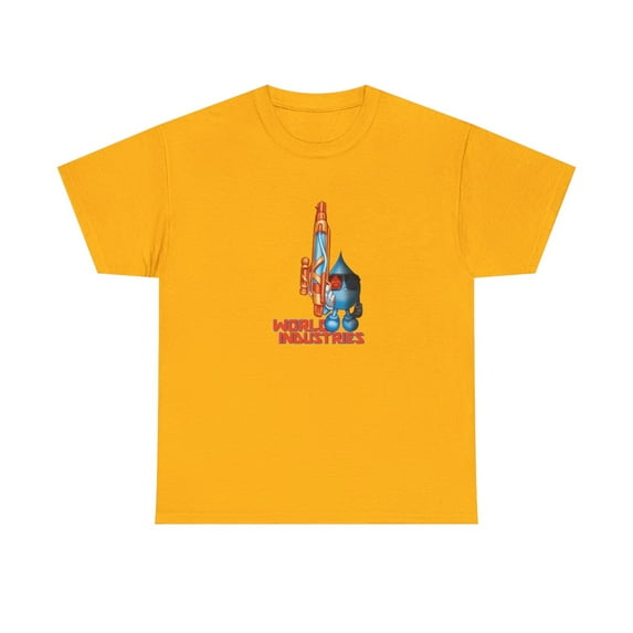 Aw-Nuld Wet Willy World Industries 2000s Skateboard Vintage Classic TShirt Print - Gold / 4XL