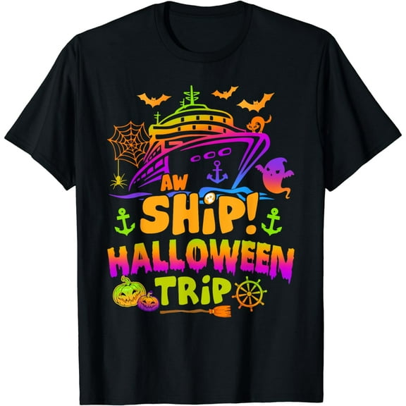 Aw Ship Halloween Trip Family Cruising Crew Cruise Squad T-Shirt