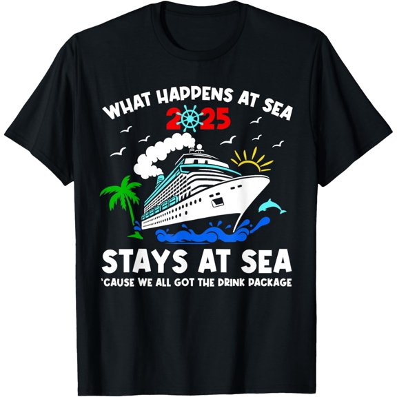 Aw Ship Its A Family Trip And Friends Group Cruise 2025 T-ShirtMen and women, Black T-shirt, size: Extra large