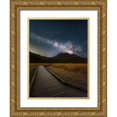 thumbnail image 1 of Awakari 15x18 Gold Ornate Wood Framed with Double Matting Museum Art Print Titled - Milky Way shining in the sky of Kuju Mountain Range, 1 of 4