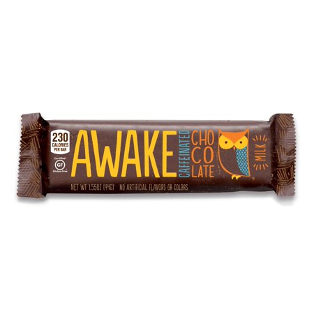 Awake Caffeinated Chocolate Energy Bar, Milk Chocolate