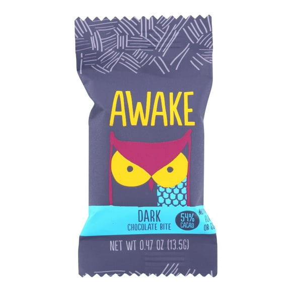 AWAKE Caffeinated Chocolate Caramel Bars - 24 Pack Energy Chocolate