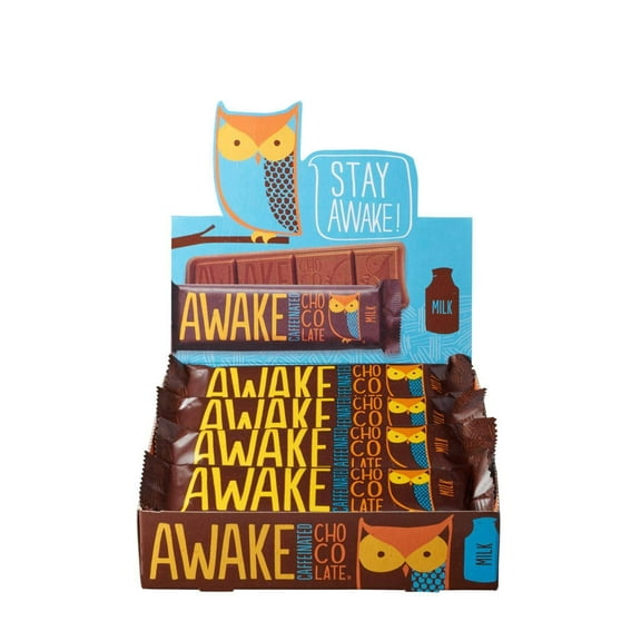 Awake Milk Chocolate Bar, 1.55 Ounce - 12 per pack -- 6 packs per case.