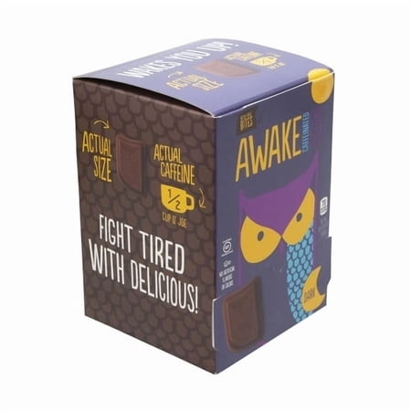 Awake Singles Caffeinated Dark Chocolate Bites, 0.48 Ounces, 300 Per Case