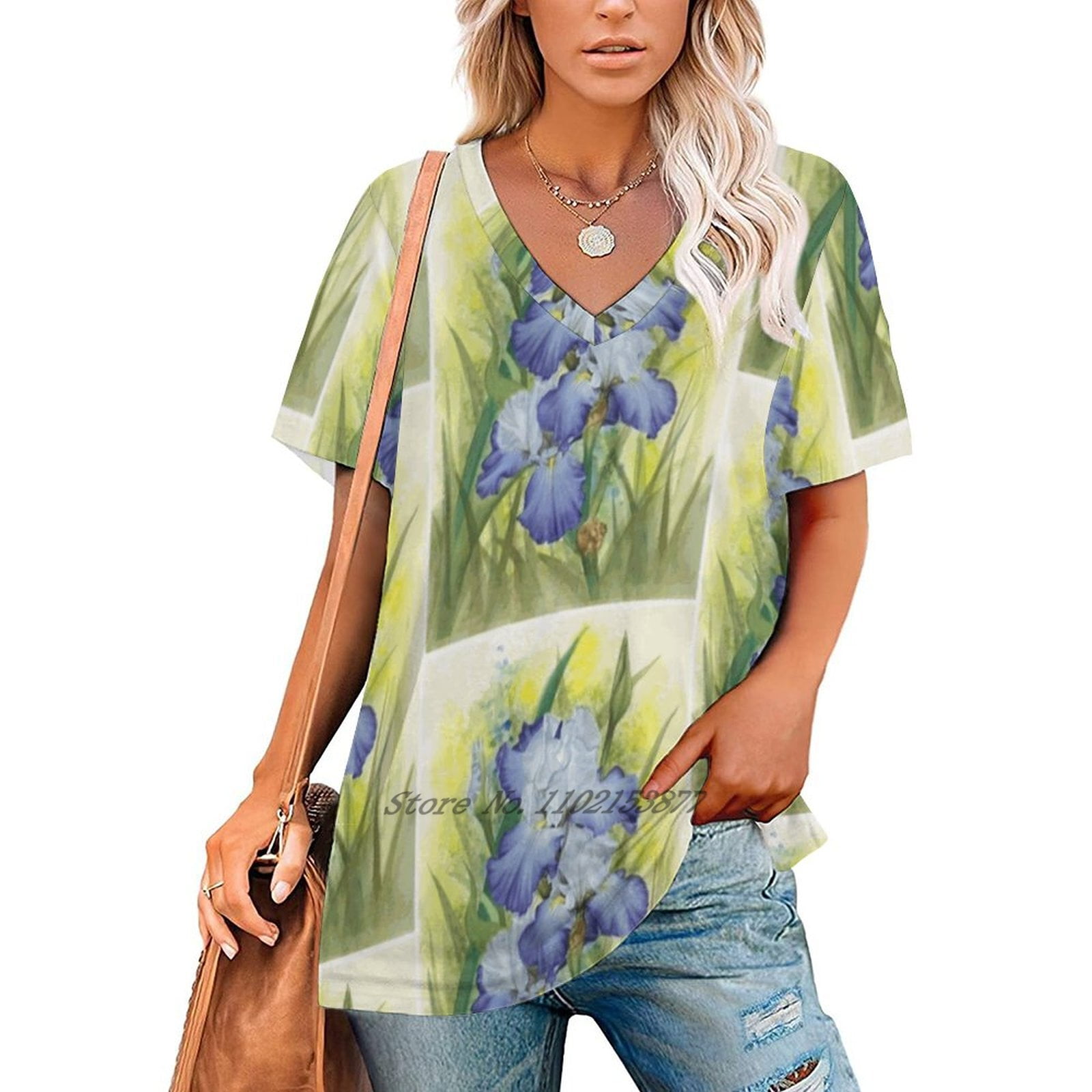 Awake Women'S Clothing V-Neck Tops Zipper Tee Ladies Casual Sexy T ...