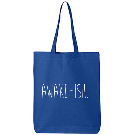 Awake-ish Cotton Canvas Tote Bag