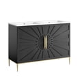 thumbnail image 1 of Awaken 48" Double Sink Bathroom Vanity - Modern Design, Solid Wood, Gold Base, 1 of 3