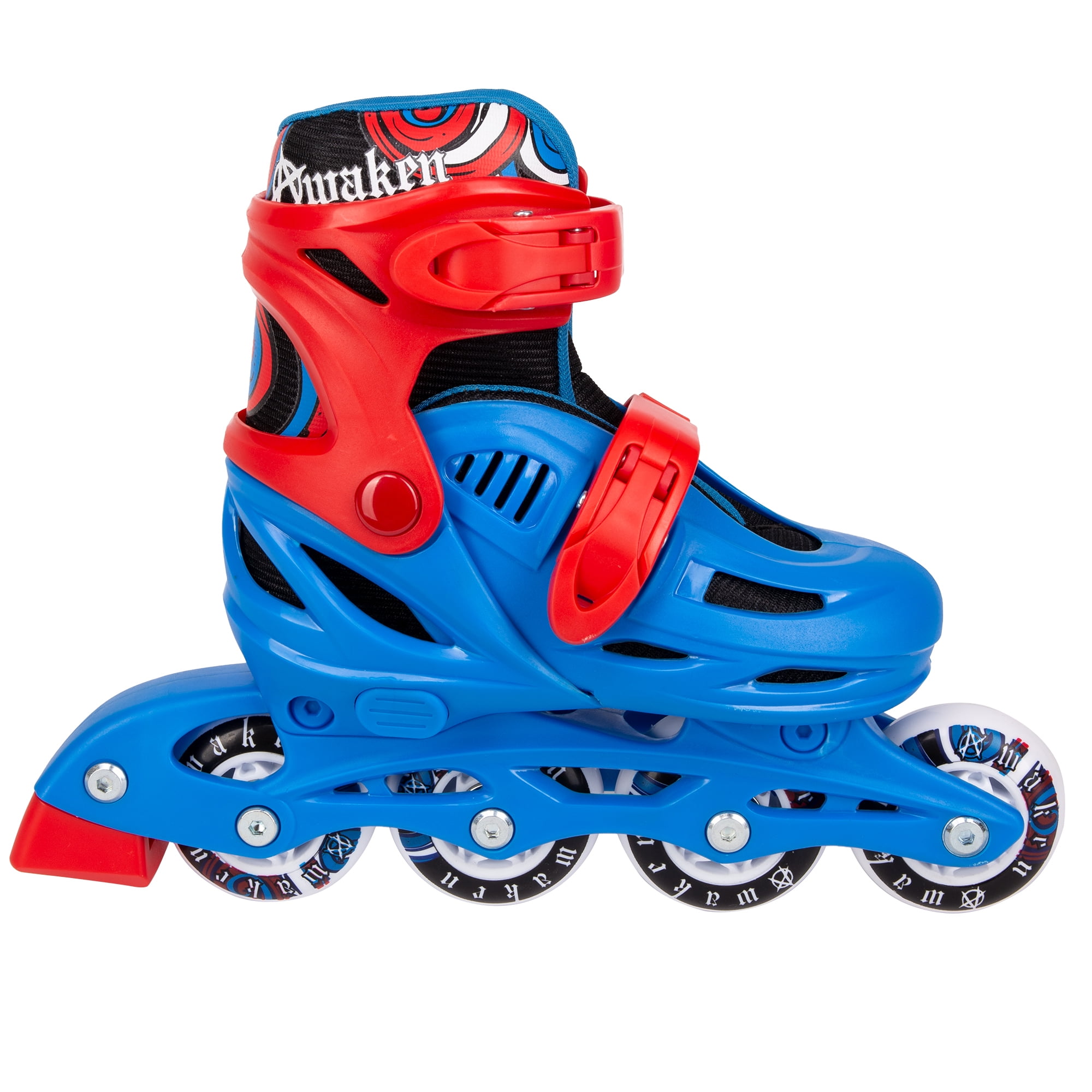 Awaken Adjustable Size Inline Roller Skates Kids Youth Boys Girls Youth (Blue, Youth 13- Kids 3)