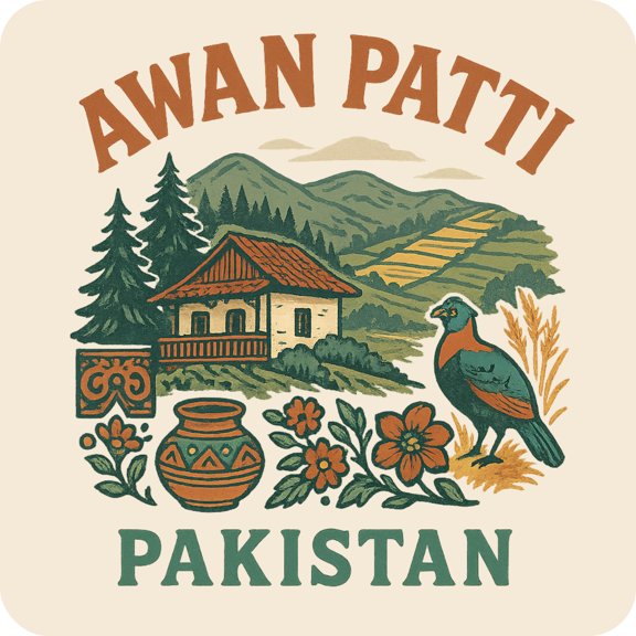 Awan Patti Pakistan Keepsakes Souvenir Vinyl Sticker – Destination Travel Keepsake Collectible (3-Inches Wide)