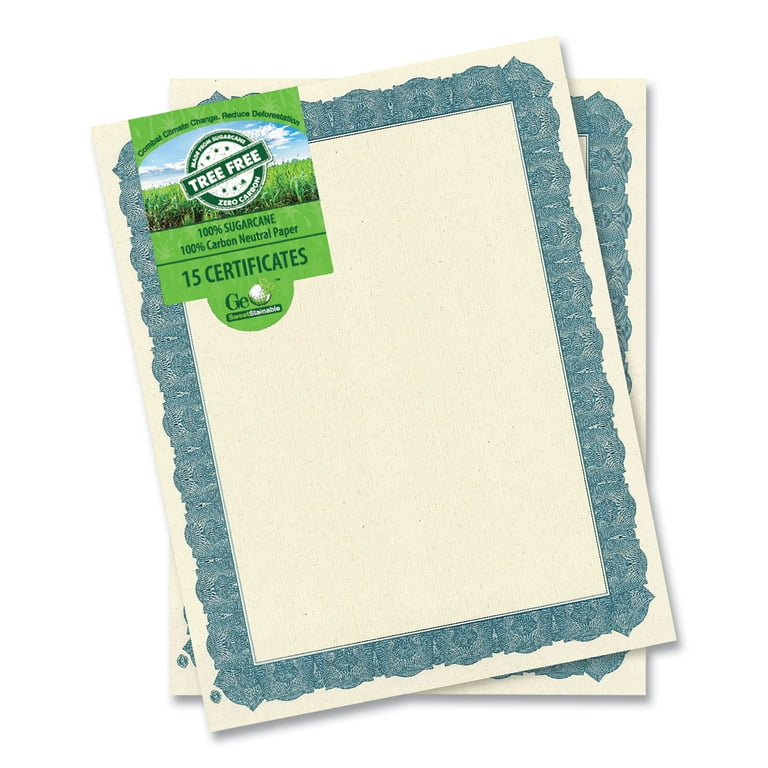 Award Certificates, 8.5 x 11, Natural with Green Braided Border, 15/Pack Award Certificates, 8.5 x 11, Natural with Green Braided Border, 15/Pack