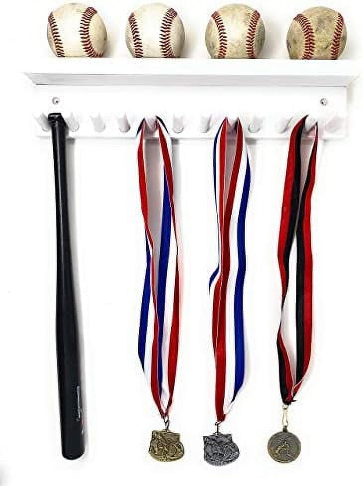 Award Medal Display Rack And Wall Shelf Medals Base Bat Rack And Holder Display Natural Finish