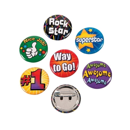 Award Mini Buttons - Party Favors - 48 Pieces