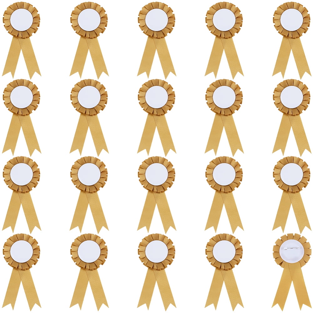 Award Ribbon Shape Iron Badge Pins Plastic Button Pin Brooches for ...
