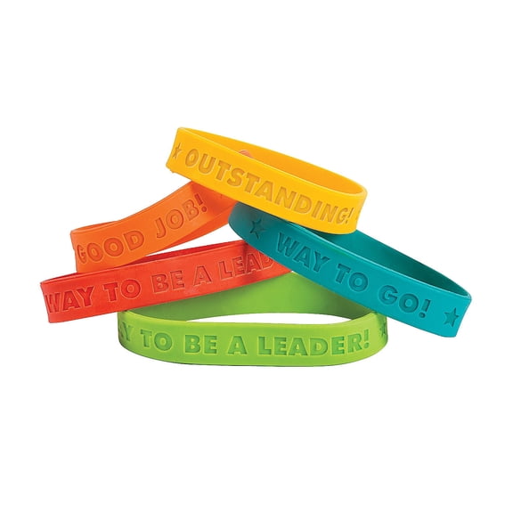 Award Sayings Rubber Bracelets - Jewelry - 24 Pieces