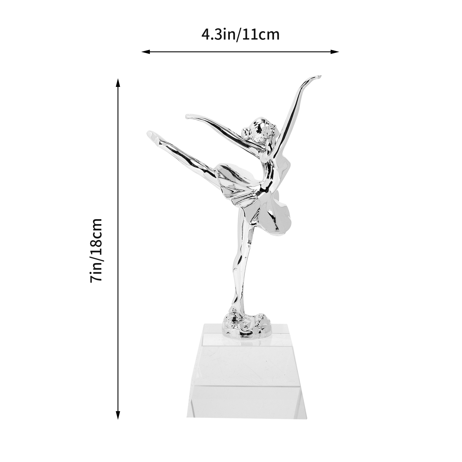 Award Trophy Ballet Dance Trophy Cup Silver Award Trophy Model Crystal Trophy for Kids