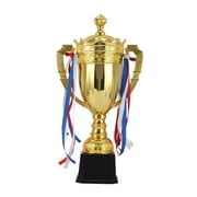 Award Trophy Cup Mini Trophy Funny Trophy with Ribbons Children Trophy Participation Trophy Cup for Sports Championships Party Competitions Height 44cm