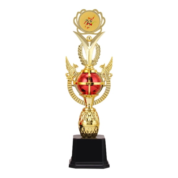 Award Trophy Cup Trophies Prize Winner Award Winning Prizes for School, Props, Award Ceremony, Classroom, Corporate Events , Red 38.5cm