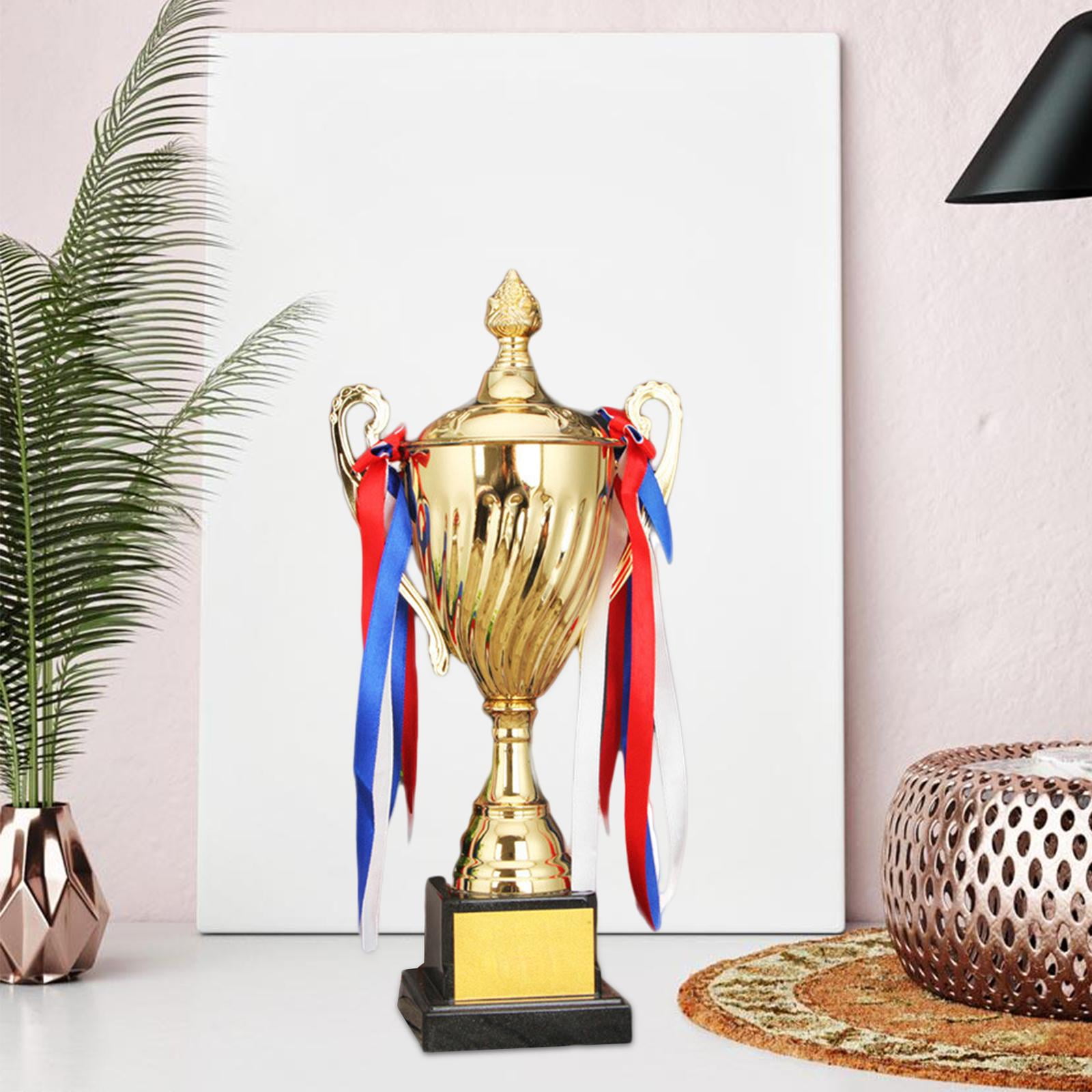 Award Trophy Metal Trophy Cup with Base for Event Soccer Football League Match School 35cm