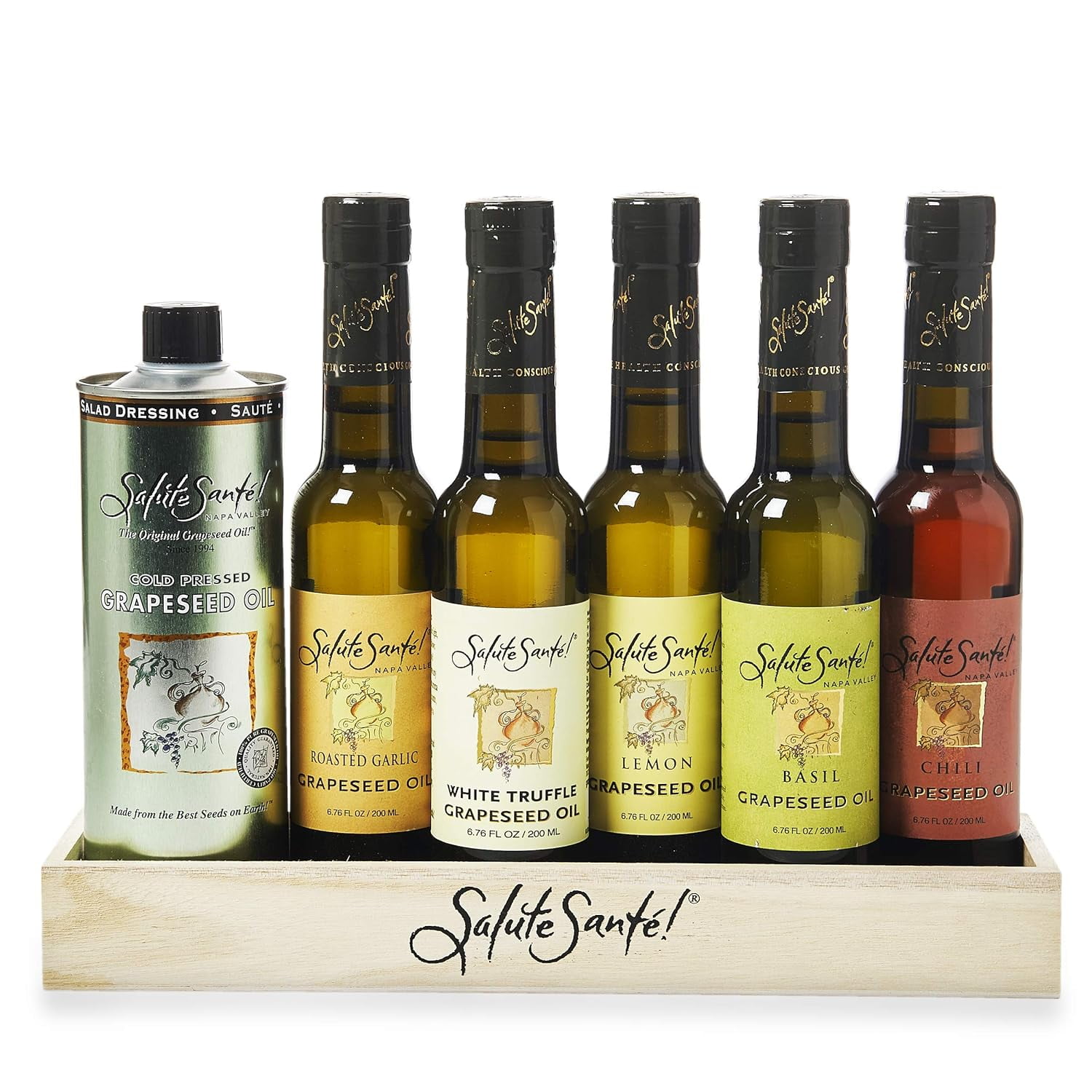 AwardWinning Cold Pressed Grapeseed Oil Set Perfect for Cooking as a
