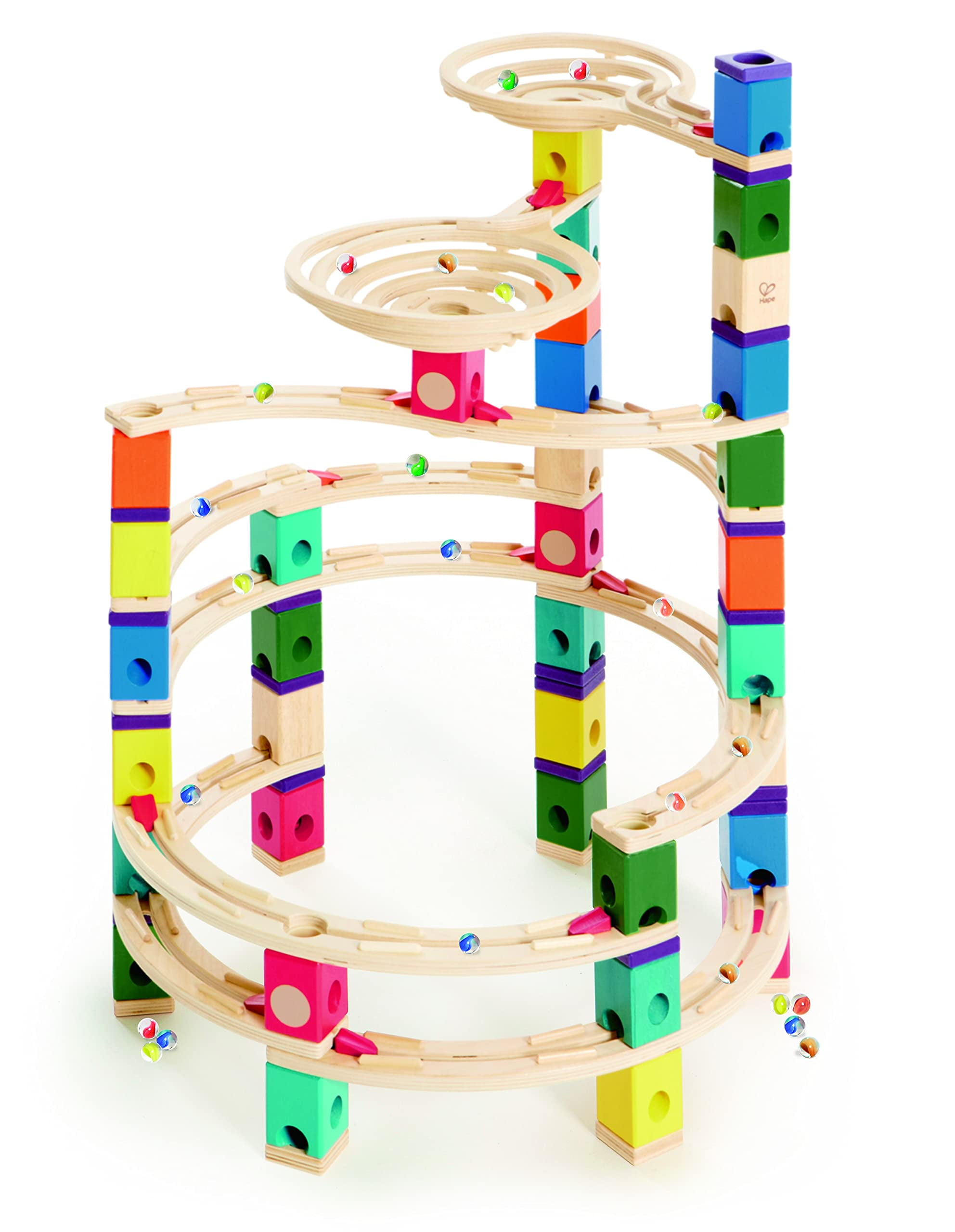 Award Winning Hape Quadrilla Wooden Marble Run Construction